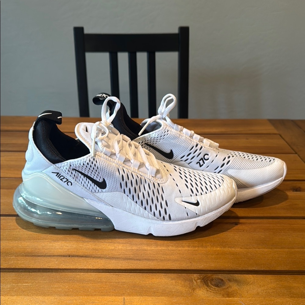 Nike Air Max 270 White and Black Sneakers